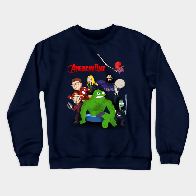 American Dad Crewneck Sweatshirt by The_Moose_Art